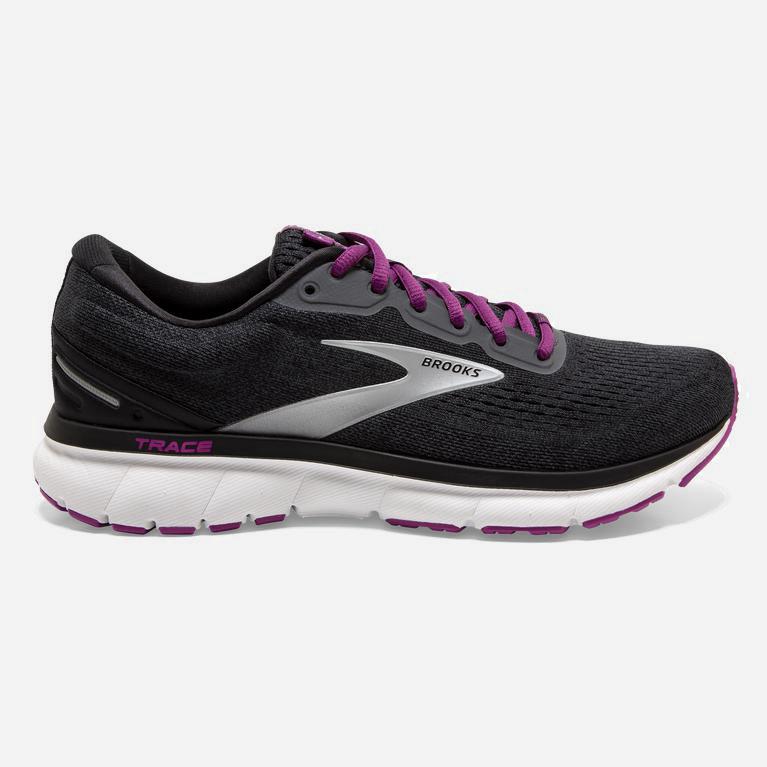 Brooks Trace Adaptive Hardloopschoenen voor Dames Zwart /Paars (QVPKT-1746)